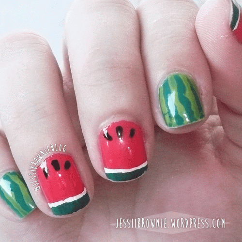 Watermelon Nails | Jessi Brownie Blog